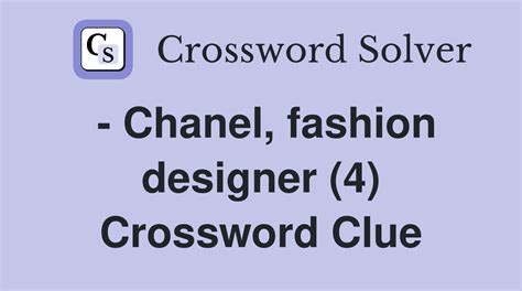 designer chanel daily themed crossword|french designer Chanel crossword clue.